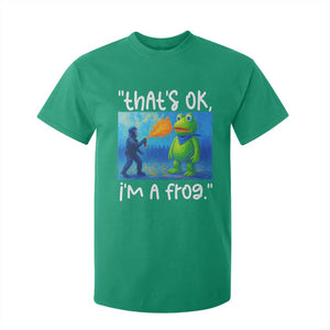 Funny Portland Frog Protest T Shirt For Kid Thats OK Im A Frog Pepper Spray - Print Your Wear