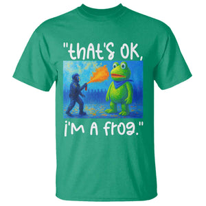 Funny Portland Frog Protest T Shirt Thats OK Im A Frog Pepper Spray TS02 Irish Green Print Your Wear