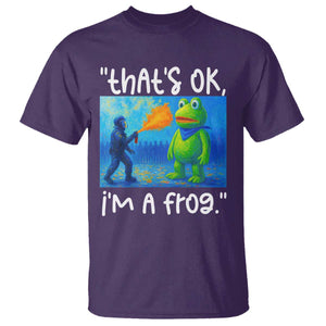 Funny Portland Frog Protest T Shirt Thats OK Im A Frog Pepper Spray TS02 Purple Print Your Wear