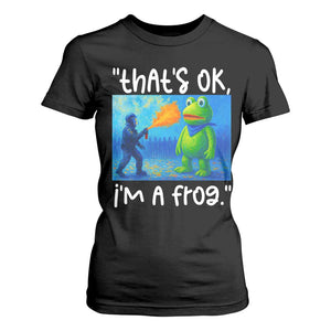 Funny Portland Frog Protest T Shirt For Women Thats OK Im A Frog Pepper Spray TS02 Black Print Your Wear