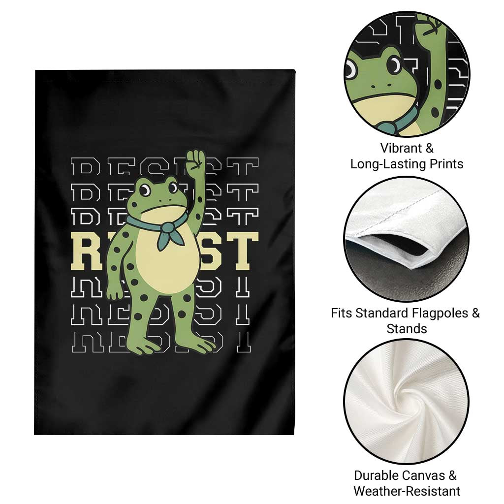 Resist Raised Fist Frog Garden Flag Portland Protest Freedom Fighter TS02 Print Your Wear