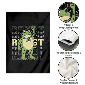 Resist Raised Fist Frog Garden Flag Portland Protest Freedom Fighter - Print Your Wear