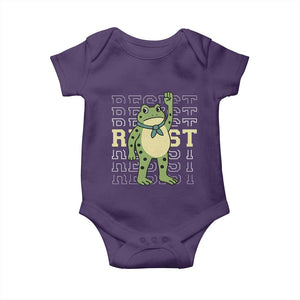 Resist Raised Fist Frog Baby Onesie Portland Protest Freedom Fighter TS02 Purple Print Your Wear