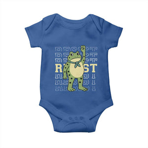 Resist Raised Fist Frog Baby Onesie Portland Protest Freedom Fighter TS02 Royal Blue Print Your Wear