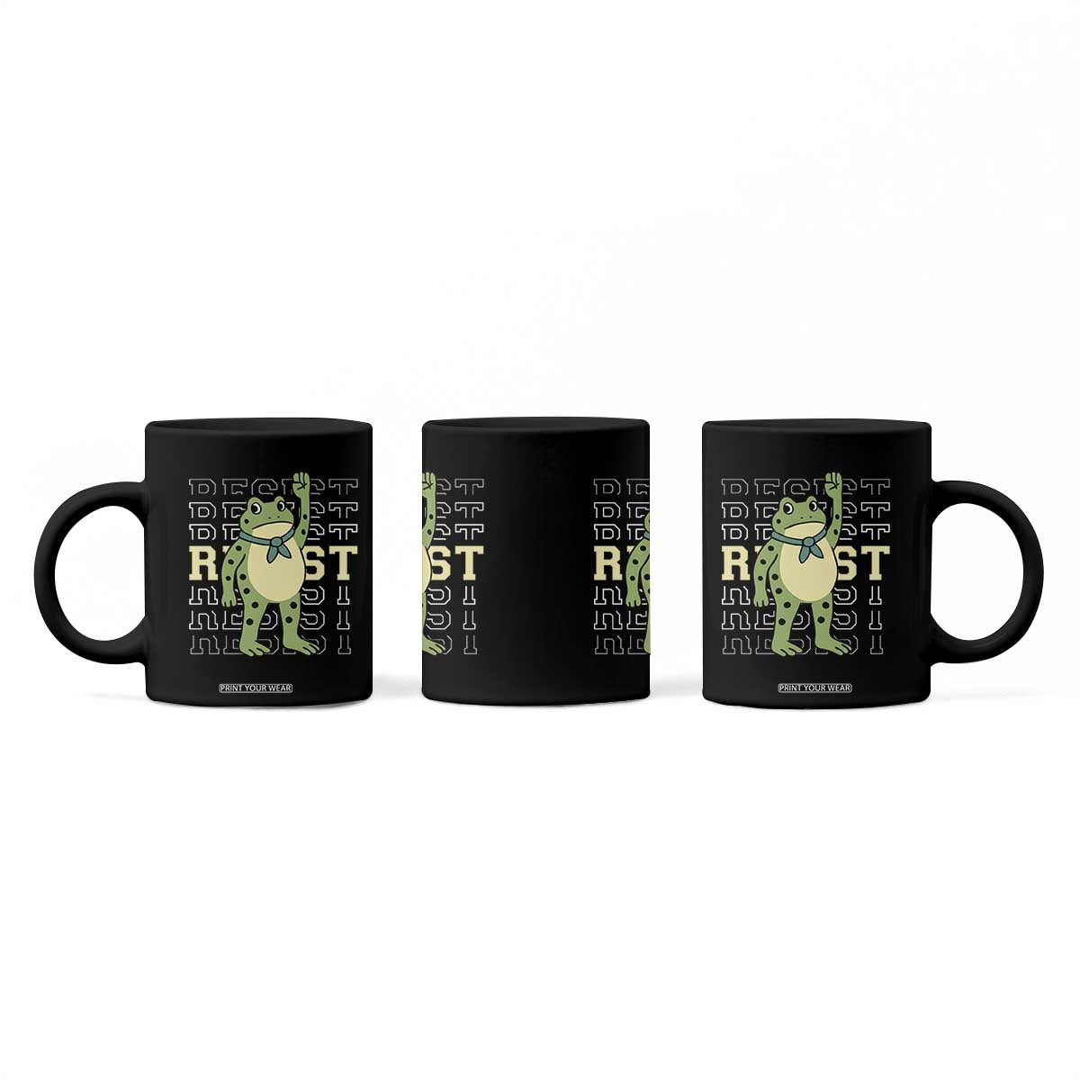 Resist Raised Fist Frog Coffee Mug Portland Protest Freedom Fighter TS02 Print Your Wear