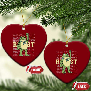 Resist Raised Fist Frog Ceramic Ornament Portland Protest Freedom Fighter TS02 Print Your Wear