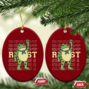 Resist Raised Fist Frog Ceramic Ornament Portland Protest Freedom Fighter TS02 Print Your Wear