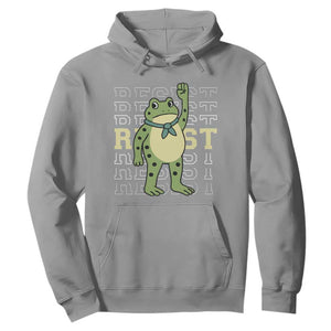 Resist Raised Fist Frog Hoodie Portland Protest Freedom Fighter TS02 Sport Gray Print Your Wear