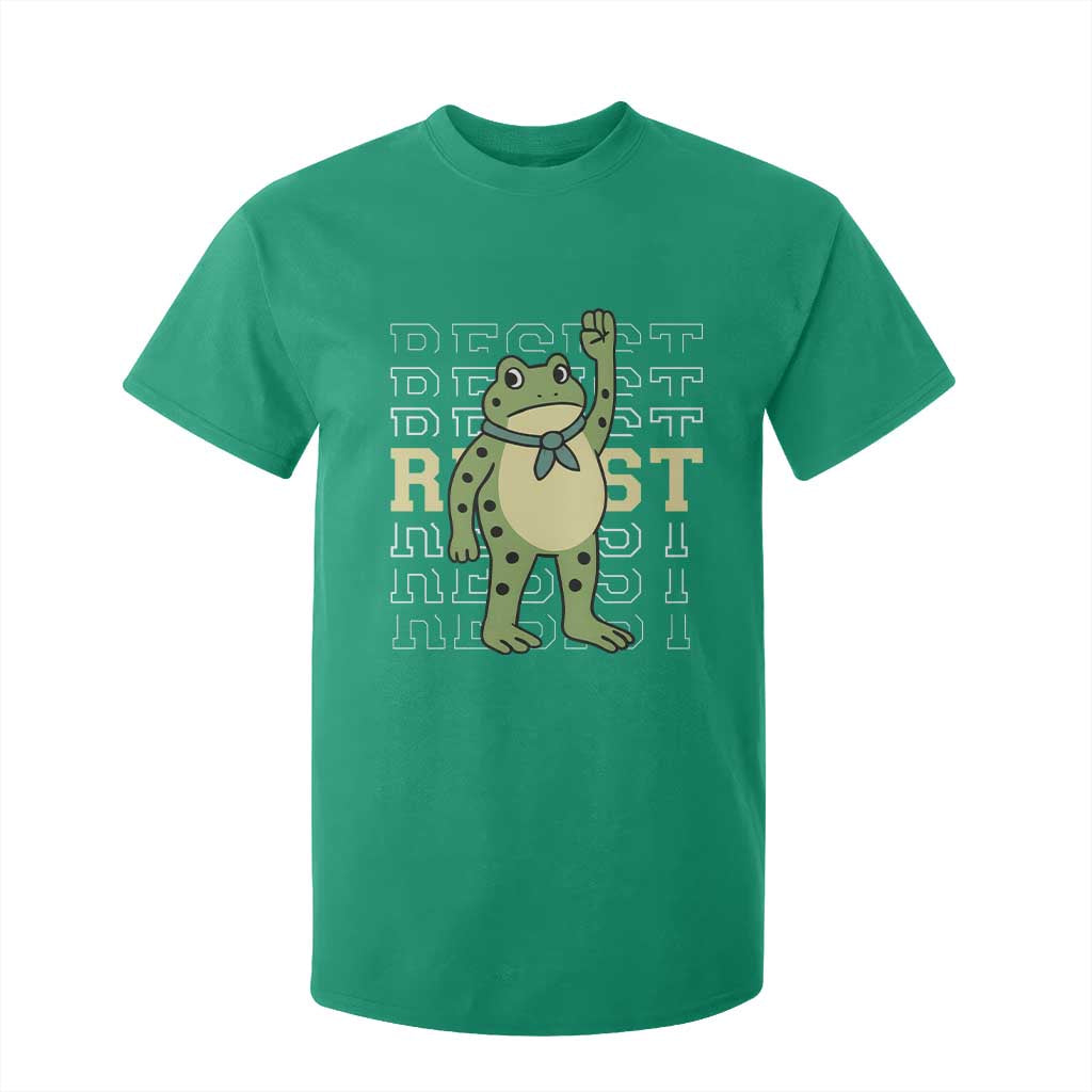 Resist Raised Fist Frog T Shirt For Kid Portland Protest Freedom Fighter TS02 Irish Green Print Your Wear