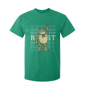 Resist Raised Fist Frog T Shirt For Kid Portland Protest Freedom Fighter - Print Your Wear