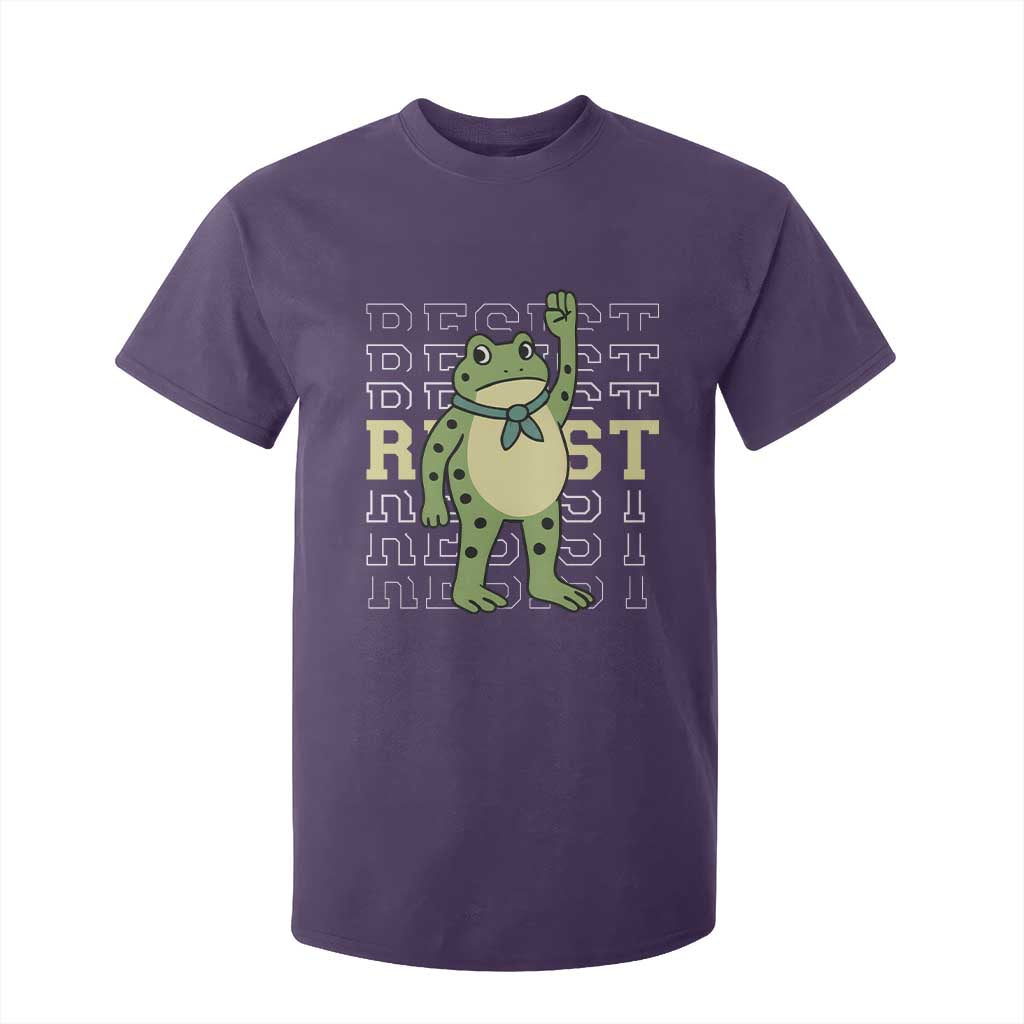 Resist Raised Fist Frog T Shirt For Kid Portland Protest Freedom Fighter TS02 Purple Print Your Wear