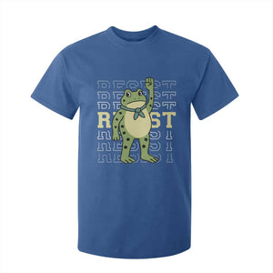 Resist Raised Fist Frog T Shirt For Kid Portland Protest Freedom Fighter TS02 Royal Blue Print Your Wear