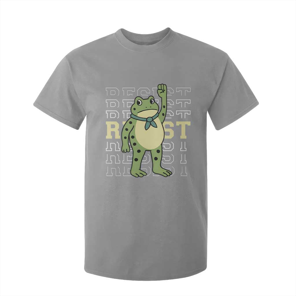 Resist Raised Fist Frog T Shirt For Kid Portland Protest Freedom Fighter TS02 Sport Gray Print Your Wear
