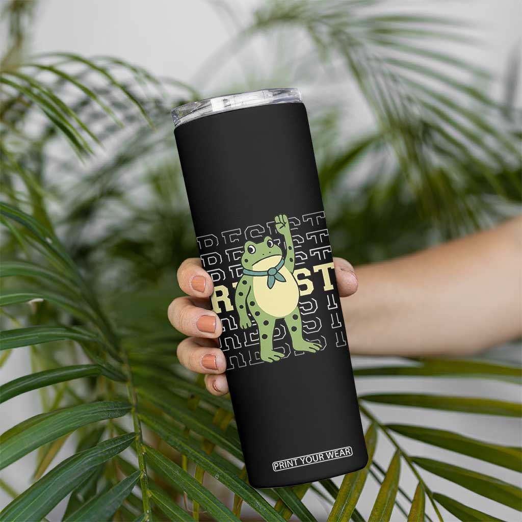 Resist Raised Fist Frog Skinny Tumbler Portland Protest Freedom Fighter TS02 Print Your Wear