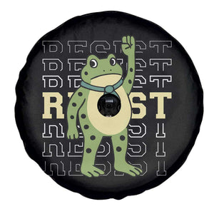 Resist Raised Fist Frog Spare Tire Cover Portland Protest Freedom Fighter TS02 Print Your Wear