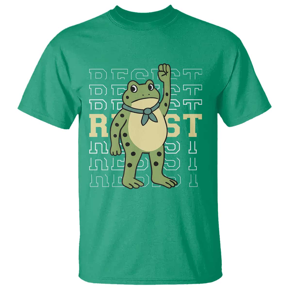 Resist Raised Fist Frog T Shirt Portland Protest Freedom Fighter TS02 Irish Green Print Your Wear