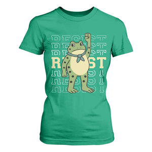 Resist Raised Fist Frog T Shirt For Women Portland Protest Freedom Fighter TS02 Irish Green Print Your Wear