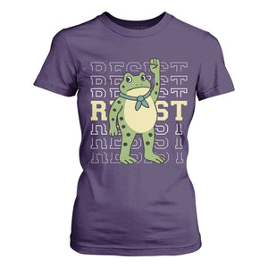 Resist Raised Fist Frog T Shirt For Women Portland Protest Freedom Fighter TS02 Purple Print Your Wear