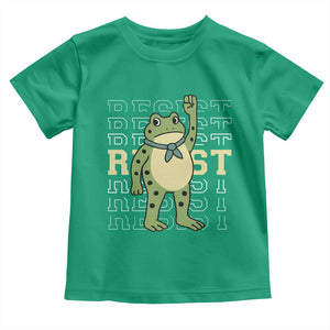 Resist Raised Fist Frog Toddler T Shirt Portland Protest Freedom Fighter TS02 Irish Green Print Your Wear