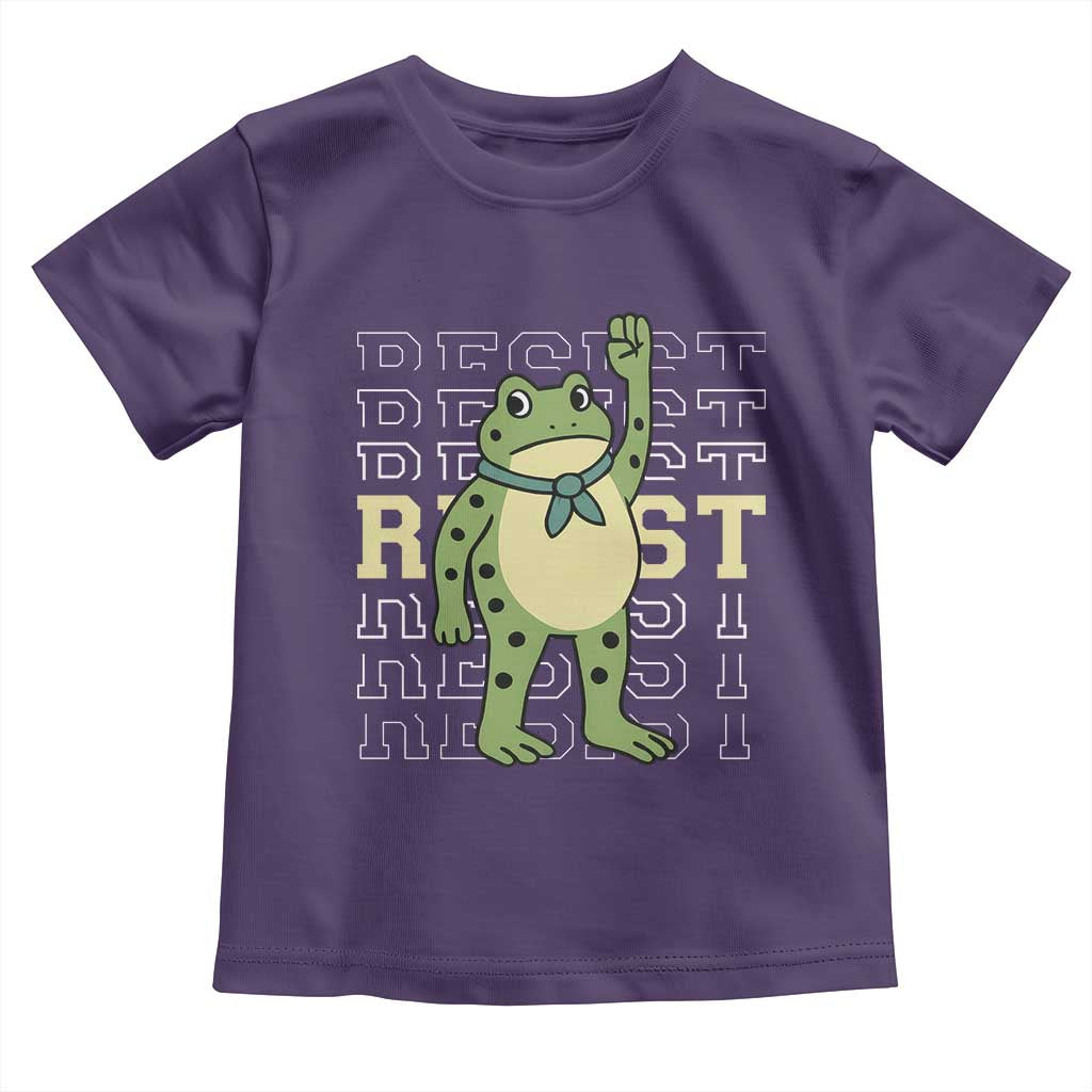 Resist Raised Fist Frog Toddler T Shirt Portland Protest Freedom Fighter TS02 Purple Print Your Wear