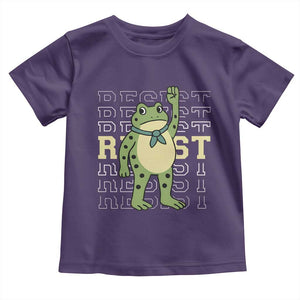 Resist Raised Fist Frog Toddler T Shirt Portland Protest Freedom Fighter TS02 Purple Print Your Wear