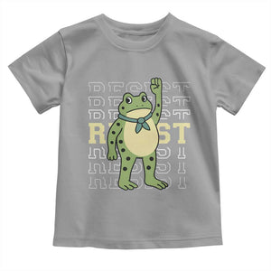 Resist Raised Fist Frog Toddler T Shirt Portland Protest Freedom Fighter TS02 Sport Gray Print Your Wear