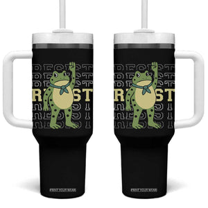 Resist Raised Fist Frog Tumbler With Handle Portland Protest Freedom Fighter TS02 One Size: 40 oz Black Print Your Wear