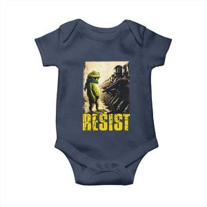 Resist Frog Baby Onesie Stand Against Free Portland Protest TS02 Navy Print Your Wear
