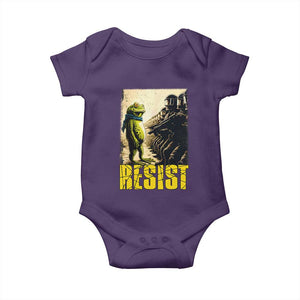 Resist Frog Baby Onesie Stand Against Free Portland Protest TS02 Purple Print Your Wear