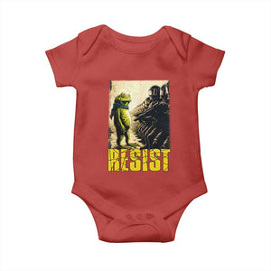 Resist Frog Baby Onesie Stand Against Free Portland Protest TS02 Red Print Your Wear