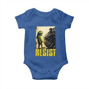 Resist Frog Baby Onesie Stand Against Free Portland Protest TS02 Royal Blue Print Your Wear