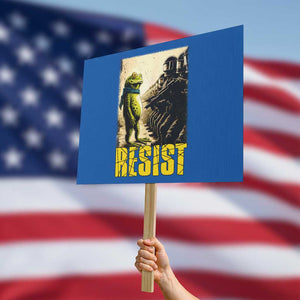 Resist Frog Protest Sign Stand Against Free Portland Protest TS02 Horizontal 18" x 24" Blue Print Your Wear