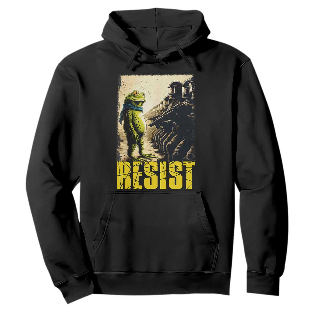 Resist Frog Hoodie Stand Against Free Portland Protest TS02 Black Print Your Wear