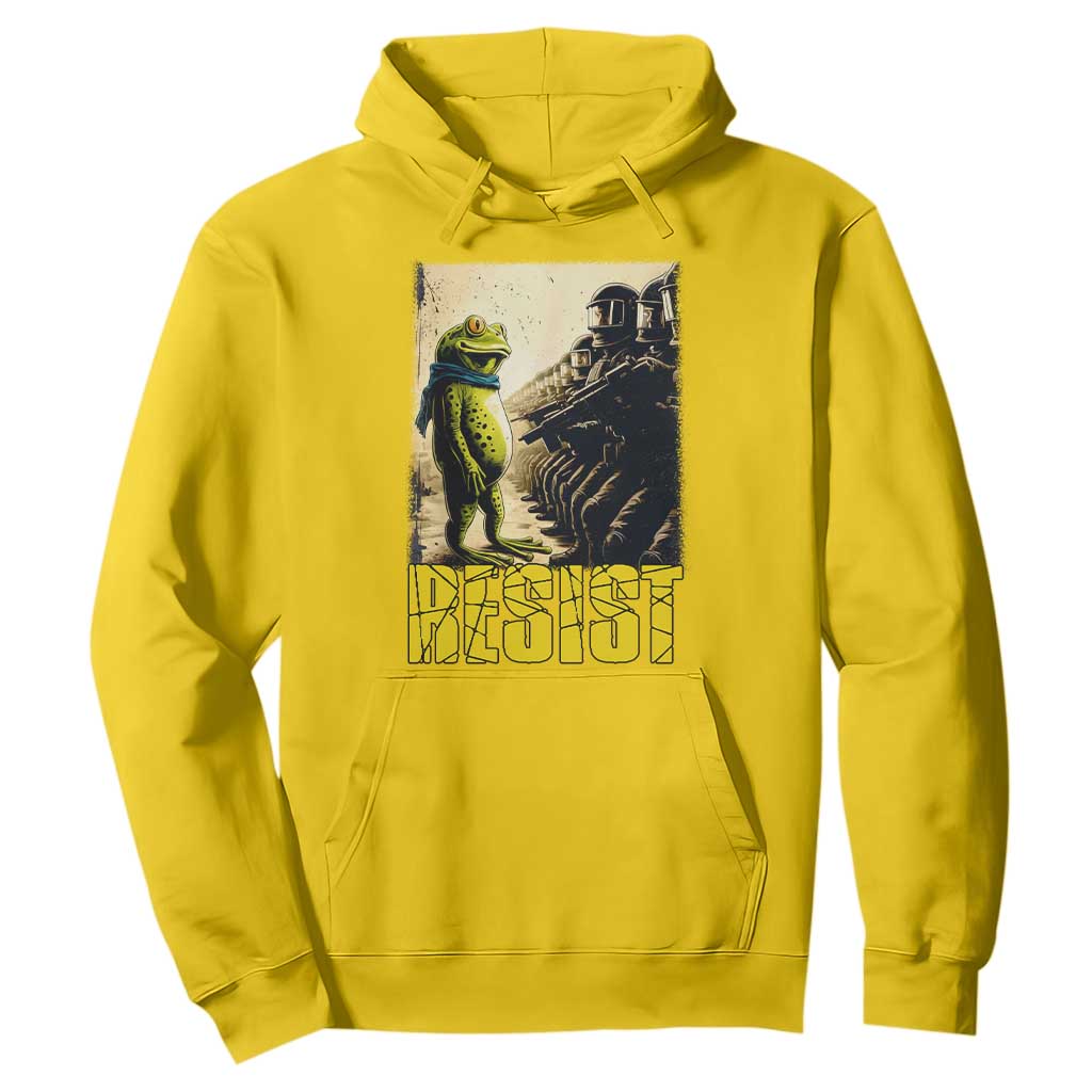 Resist Frog Hoodie Stand Against Free Portland Protest TS02 Daisy Print Your Wear
