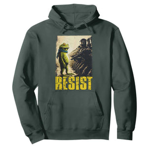 Resist Frog Hoodie Stand Against Free Portland Protest TS02 Dark Forest Green Print Your Wear