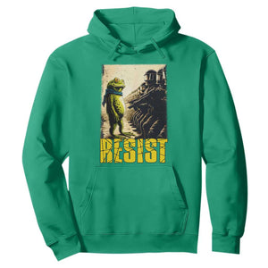 Resist Frog Hoodie Stand Against Free Portland Protest TS02 Irish Green Print Your Wear