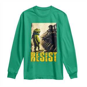 Resist Frog Long Sleeve Shirt Stand Against Free Portland Protest TS02 Irish Green Print Your Wear