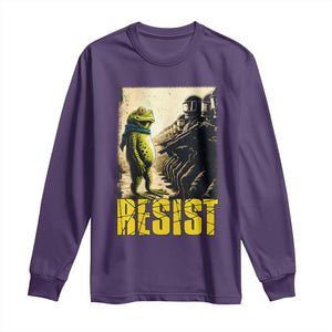 Resist Frog Long Sleeve Shirt Stand Against Free Portland Protest TS02 Purple Print Your Wear