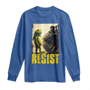 Resist Frog Long Sleeve Shirt Stand Against Free Portland Protest TS02 Royal Blue Print Your Wear