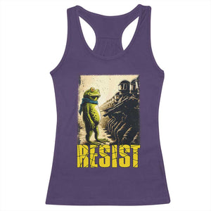 Resist Frog Racerback Tank Top Stand Against Free Portland Protest TS02 Purple Print Your Wear