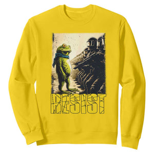 Resist Frog Sweatshirt Stand Against Free Portland Protest TS02 Daisy Print Your Wear