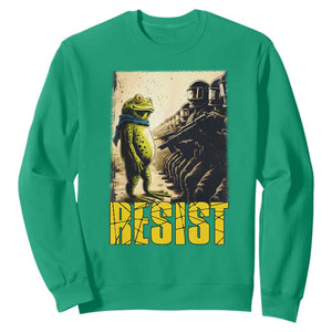Resist Frog Sweatshirt Stand Against Free Portland Protest TS02 Irish Green Print Your Wear