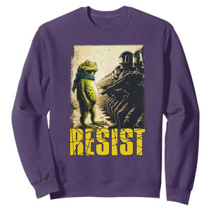 Resist Frog Sweatshirt Stand Against Free Portland Protest TS02 Purple Print Your Wear