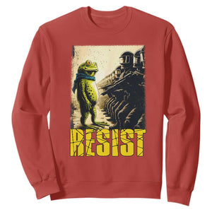 Resist Frog Sweatshirt Stand Against Free Portland Protest TS02 Red Print Your Wear