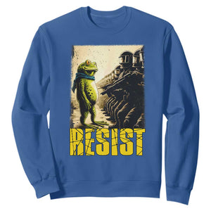 Resist Frog Sweatshirt Stand Against Free Portland Protest TS02 Royal Blue Print Your Wear