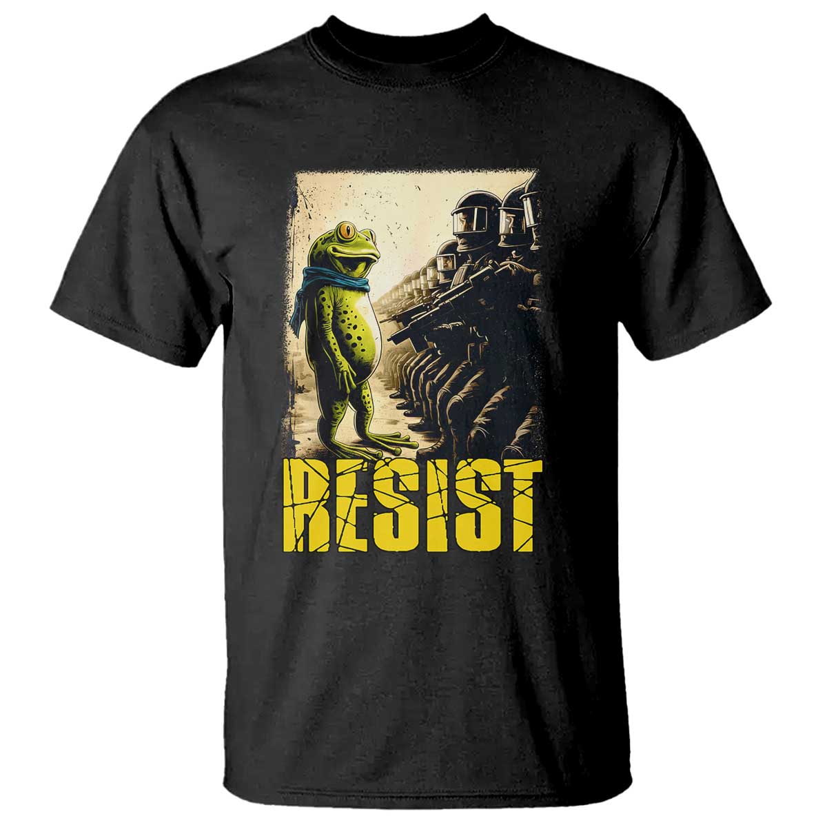 Resist Frog T Shirt Stand Against Free Portland Protest TS02 Black Print Your Wear