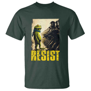 Resist Frog T Shirt Stand Against Free Portland Protest TS02 Dark Forest Green Print Your Wear