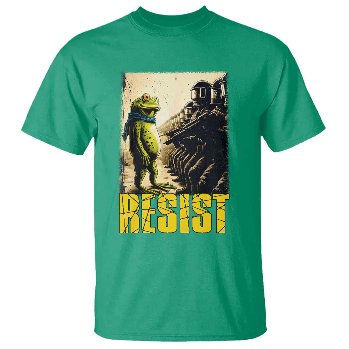 Resist Frog T Shirt Stand Against Free Portland Protest TS02 Irish Green Print Your Wear