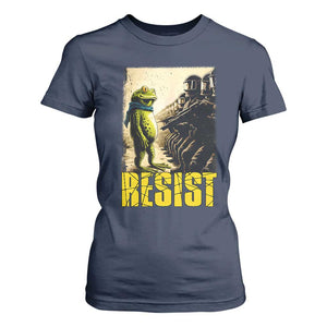 Resist Frog T Shirt For Women Stand Against Free Portland Protest TS02 Navy Print Your Wear