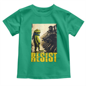 Resist Frog Toddler T Shirt Stand Against Free Portland Protest TS02 Irish Green Print Your Wear